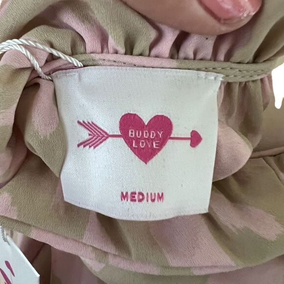 Buddy Love Animal print long sleeve mini dress, sz medium NWT - Picture 6 of 8